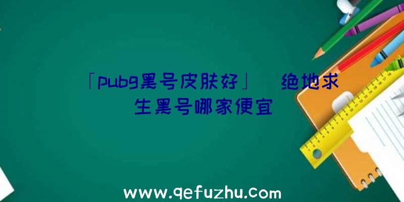 「pubg黑号皮肤好」|绝地求生黑号哪家便宜